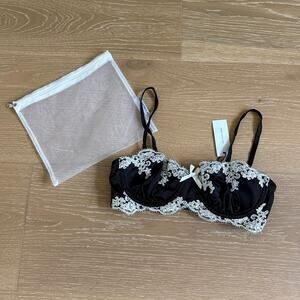 Kat The Label Underwire Bra Jean Size M Black White